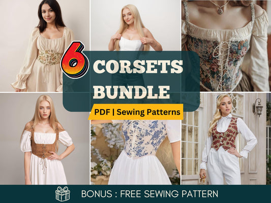Corset Sewing Patterns | Top Corset Bundle | Women Corset Patterns | Beautiful Bustier Patterns | Sewing Patterns | Easy Sewing Patterns