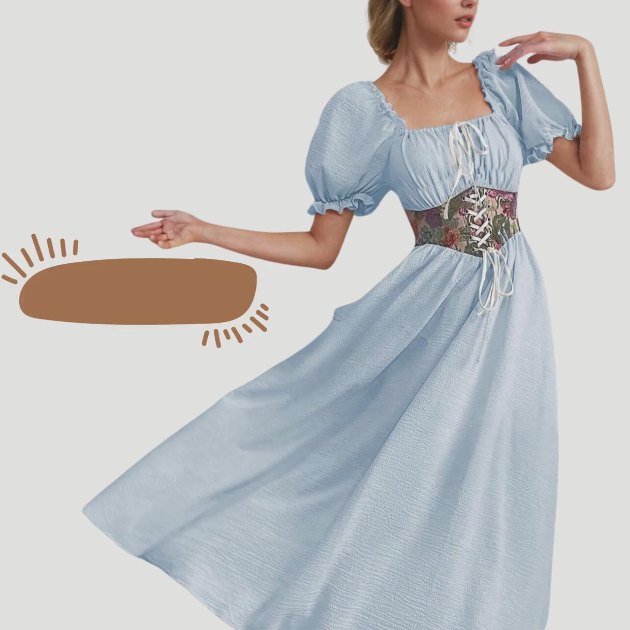 Milkmaid Dress & Corset Sewing Pattern | Cottagecore Maxi Dress | Renaissance Costume | Fairy Tale Dress | Victorian-Inspired Corset | PDF